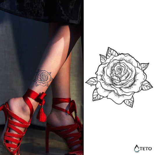 Rosa – Semipermanente - Tatuajes Temporales TETO