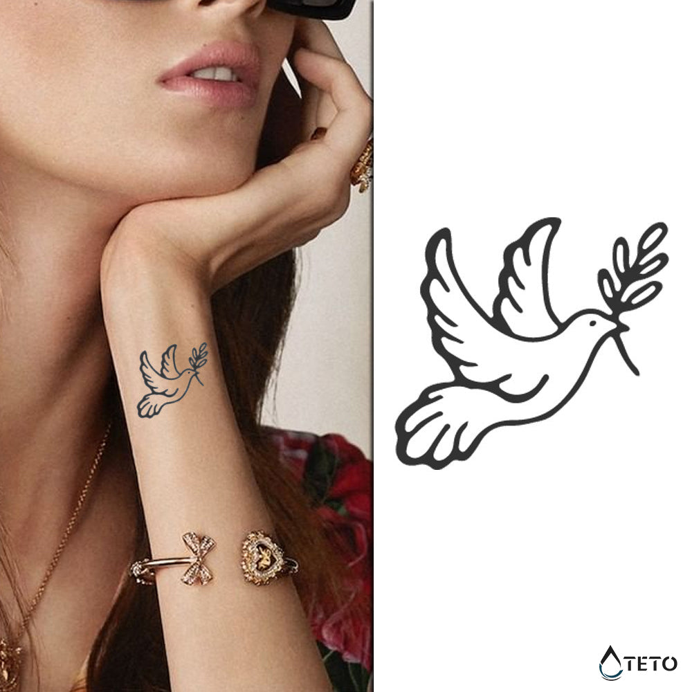 Paloma de la paz – Semipermanente - Tatuajes Temporales TETO
