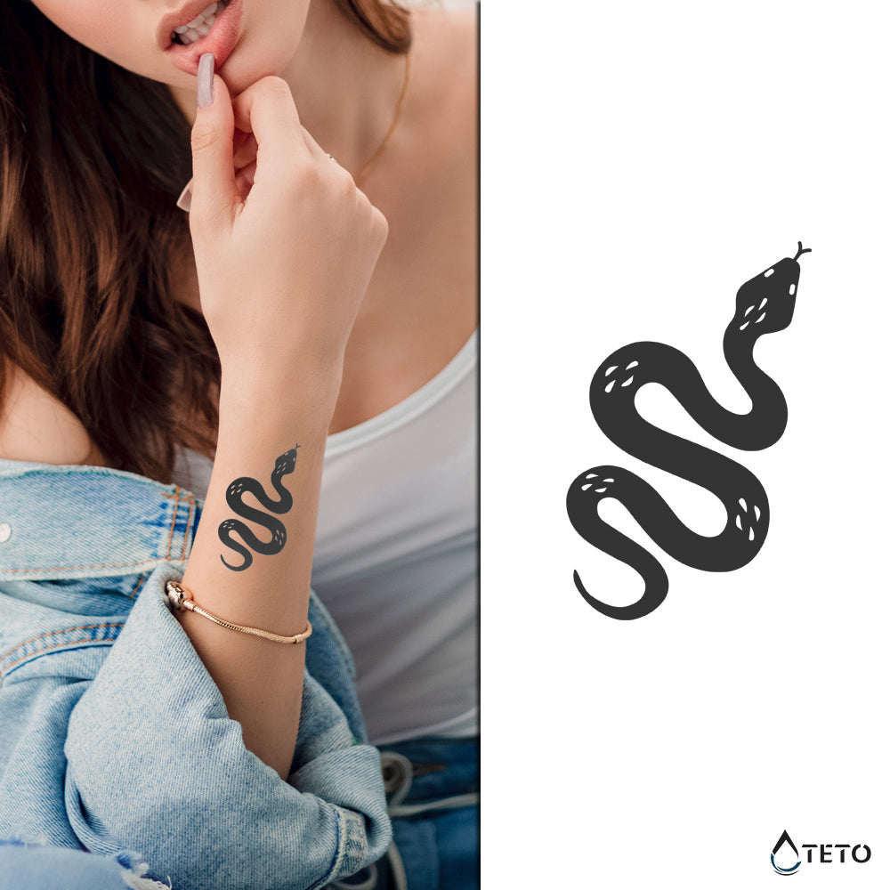 Serpiente – Semipermanente - Tatuajes Temporales TETO
