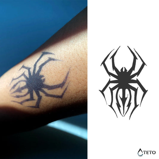 Araña – Semipermanente - Tatuajes Temporales TETO