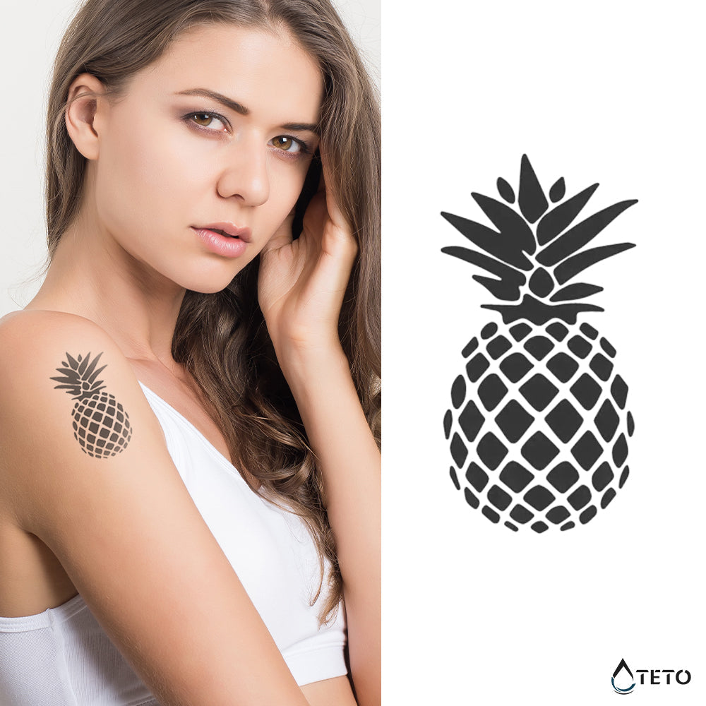 Piña – Semipermanente - Tatuajes Temporales TETO