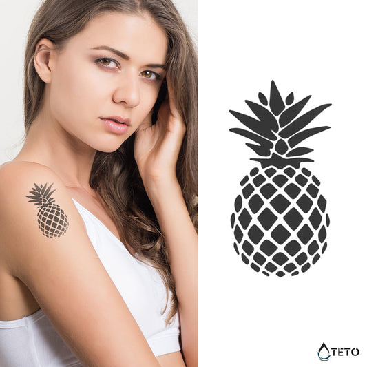 Piña – Semipermanente - Tatuajes Temporales TETO