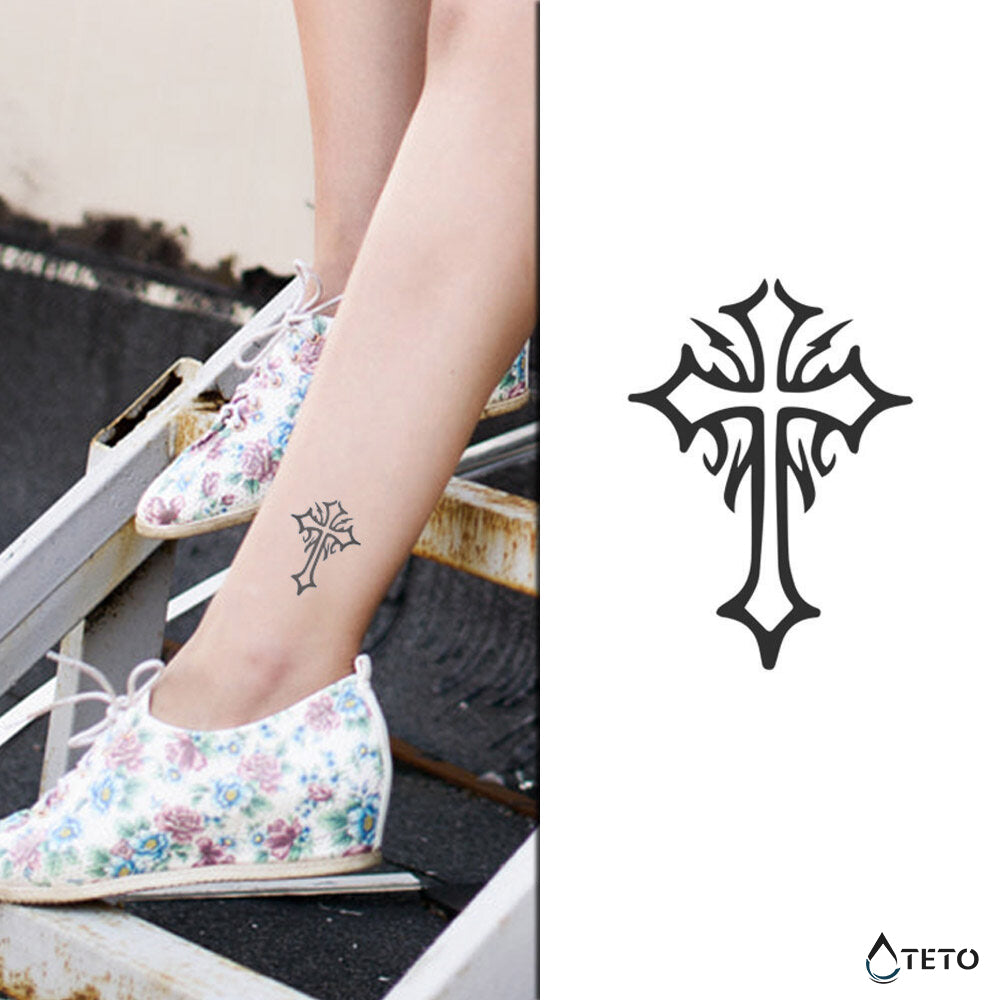 Cruz – Semipermanente - Tatuajes Temporales TETO