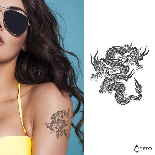 Dragón miniatura – Semipermanente - TETO - Tatuajes Temporales