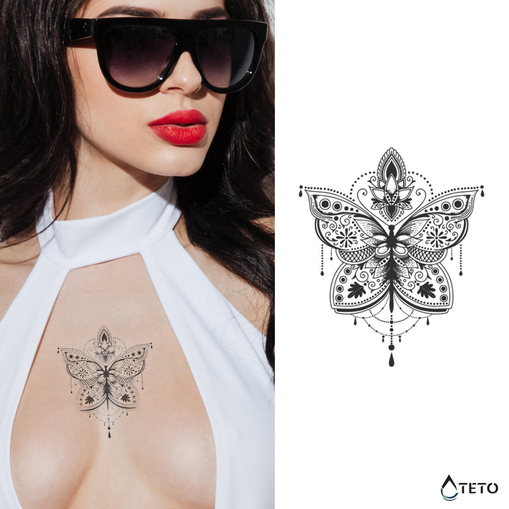 Mariposa – Semipermanente - TETO - Tatuajes Temporales