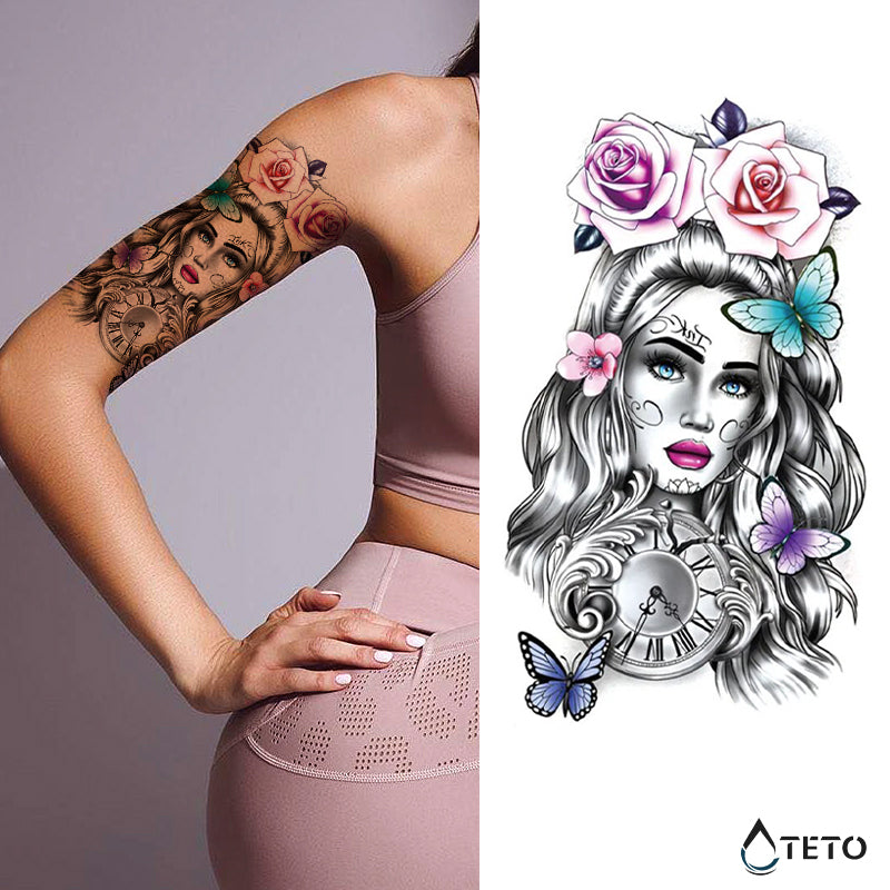 La mujer del tiempo - TETO - Tatuajes Temporales