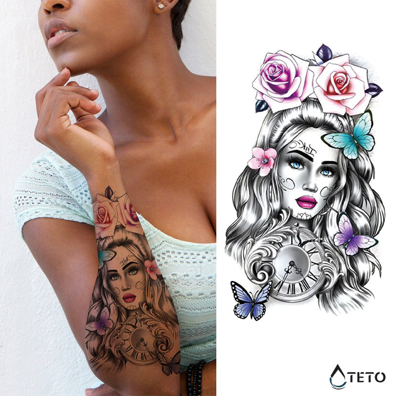 La mujer del tiempo - TETO - Tatuajes Temporales