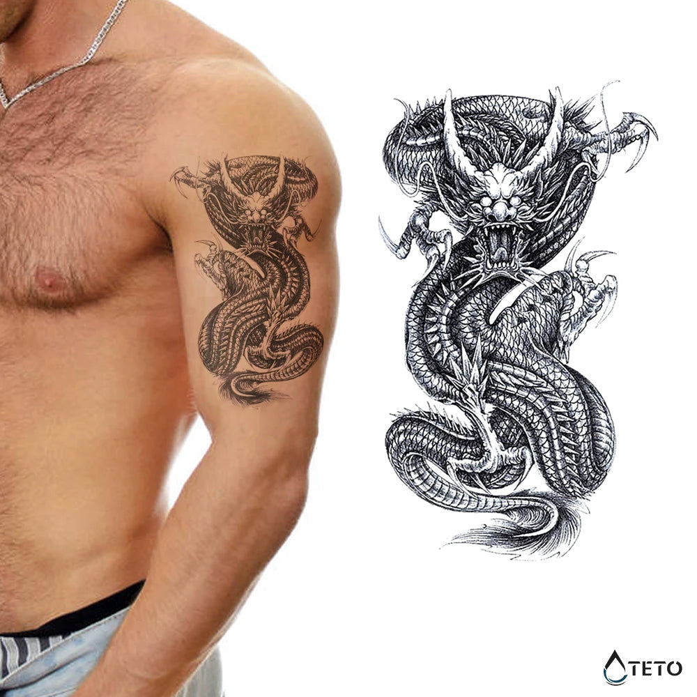 Dragón demonio - TETO - Tatuajes Temporales