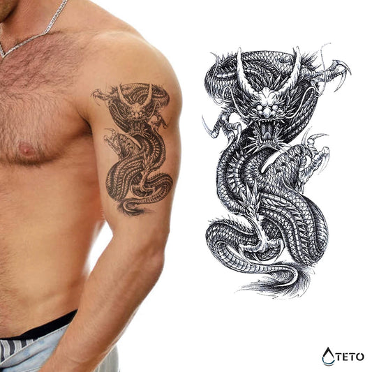 Dragón demonio - TETO - Tatuajes Temporales