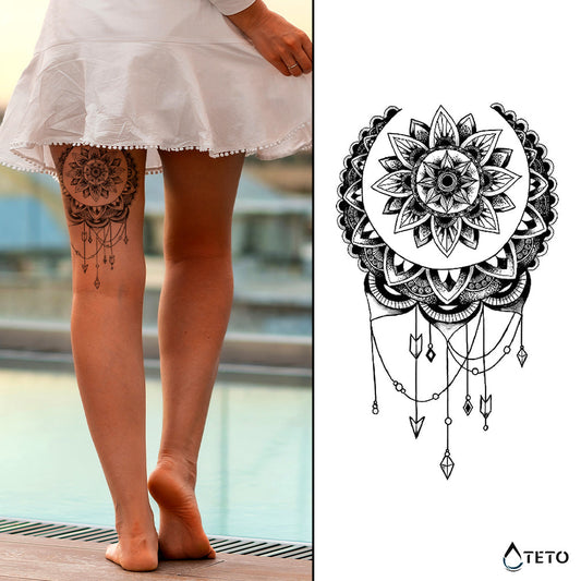 Mandala tipo G – Semipermanente - TETO - Tatuajes Temporales