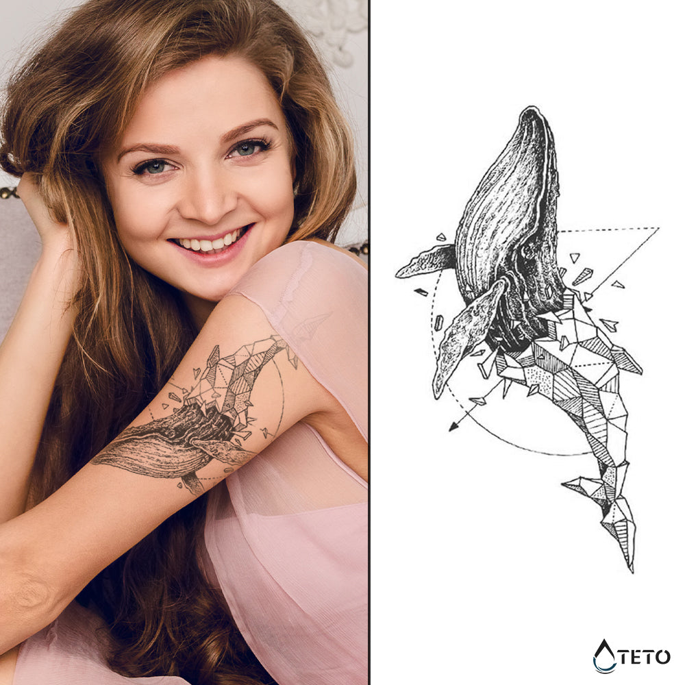 Ballena – Semipermanente - TETO - Tatuajes Temporales