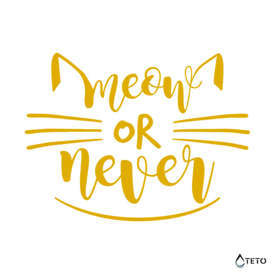 Miau o nunca - ahora o nunca - Tatuajes Temporales TETO