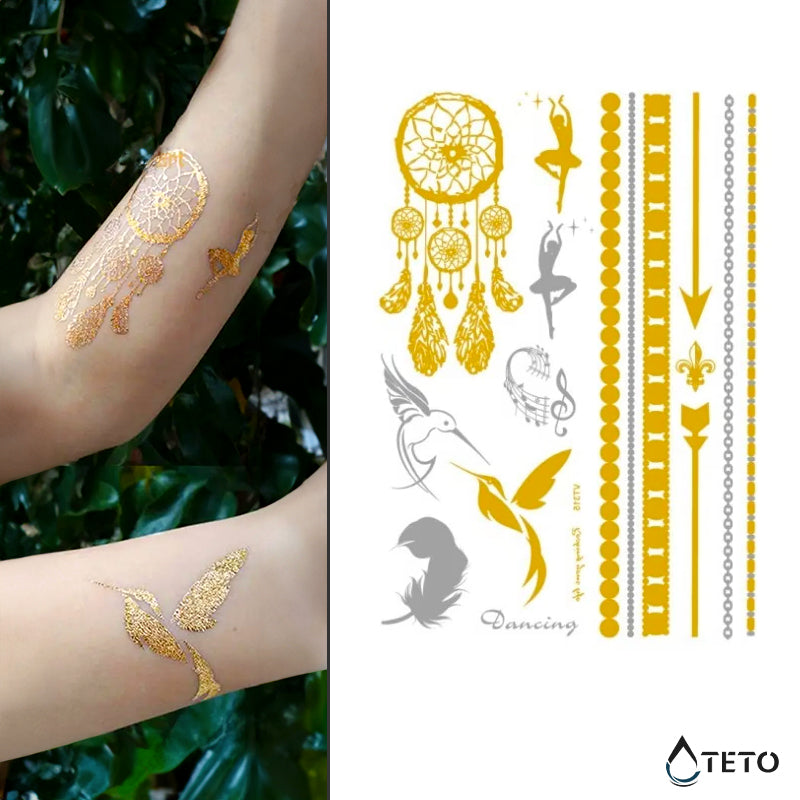 Pulseras y motivos – set – Tipo A - Tatuajes Temporales TETO