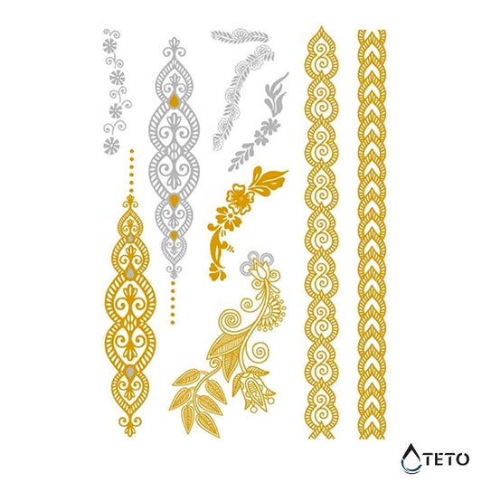 Pulseras y motivos – set – Tipo C - Tatuajes Temporales TETO
