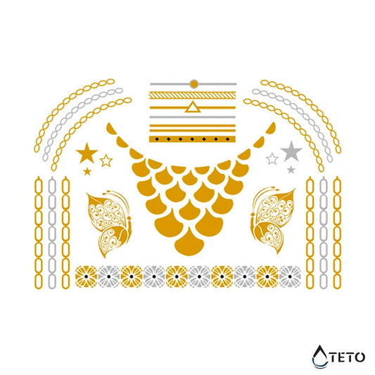 Pulseras y motivos – set – Tipo F - Tatuajes Temporales TETO