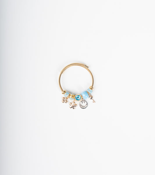 Brazalete azul con carita feliz