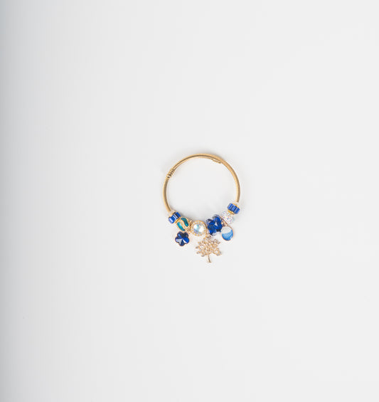 Brazalete azul con arbol de vida