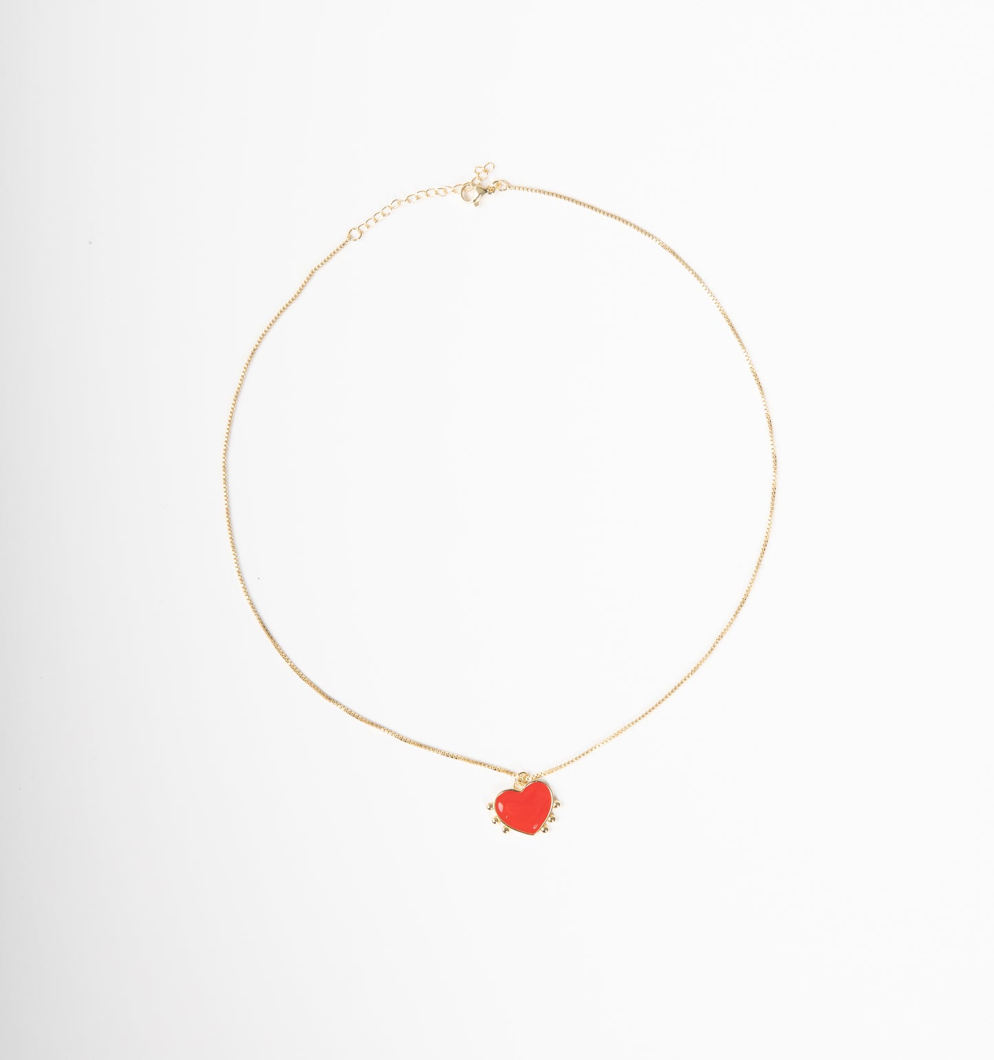 Collar con dije de corazon