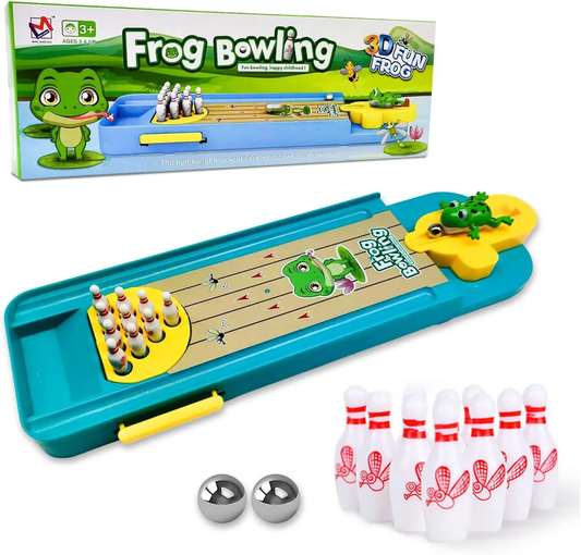 Bowling de mesa con diseño de rana