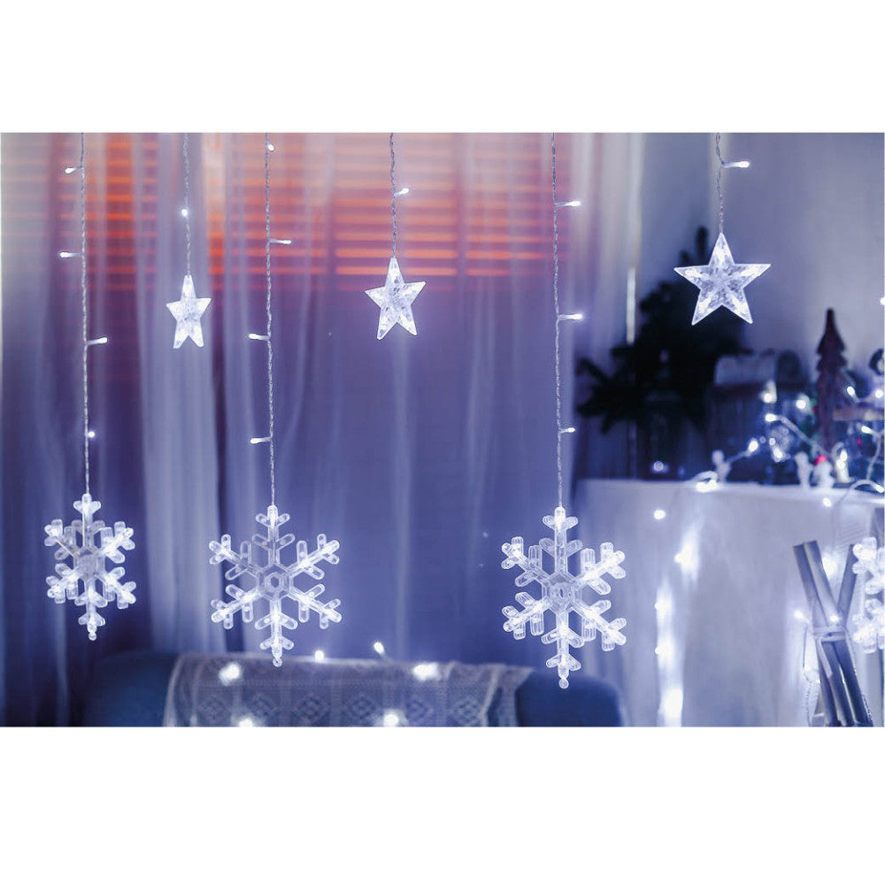 Cortina de luces navideñas