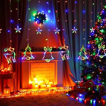 Cortina de luces navideñas