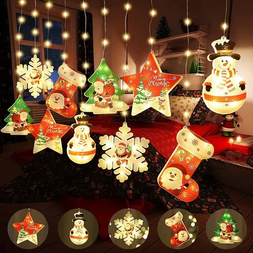 Cortina de luces navideñas