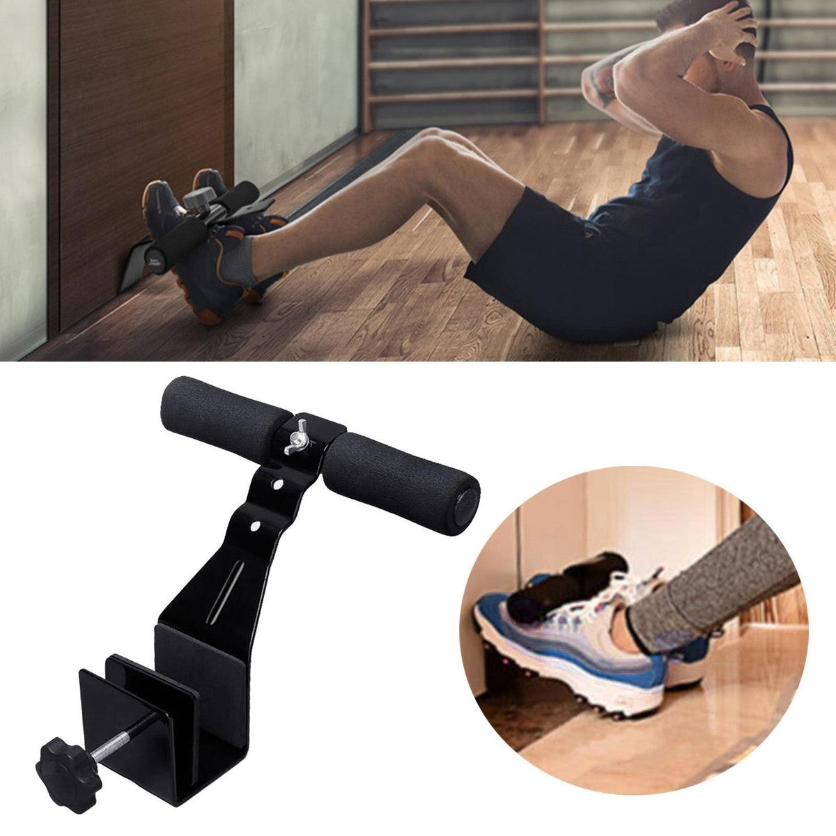Barra para Abdominales Ajustable para Puerta
